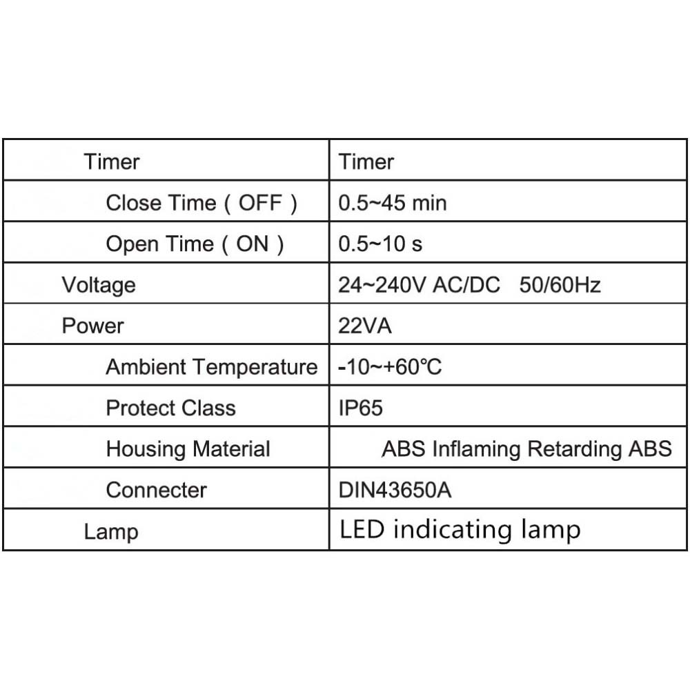 Electric Solenoid Timer Auto Water Valve Split Body Type 1/2 Inch 18W - ZY17P - Black