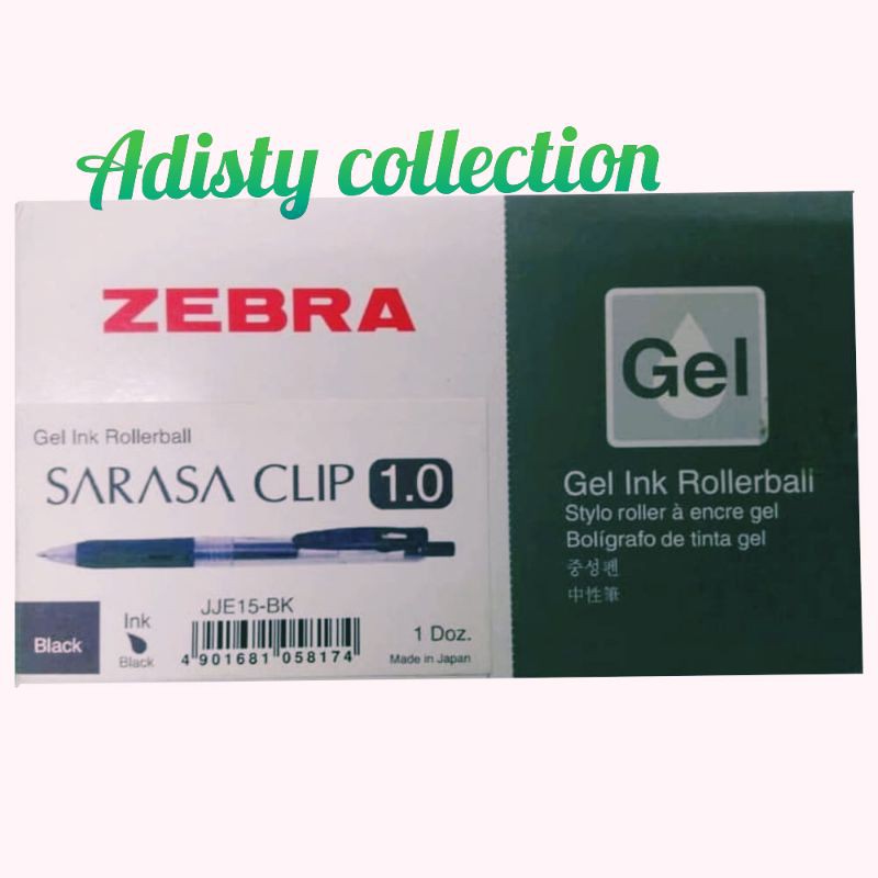 

Pulpen Gel Zebra Sarasa 1.0mm/pack isi 12 pcs