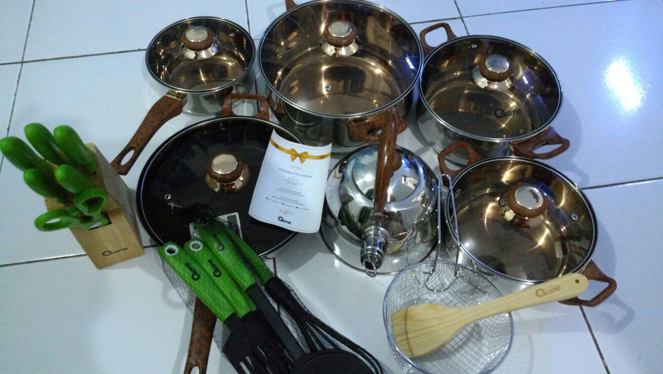 Promo Paket Panci Set Free Knife Set & Kitchen Tools
