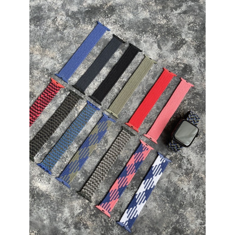 STRAP IWATCH WOVEN BRAIDED SOLO LOOP DOUBLE LOOP / SINGLE LOOP IWATCH STRAP ALL SERIES 1 - 8 ULTRA SE APPLE WATCH