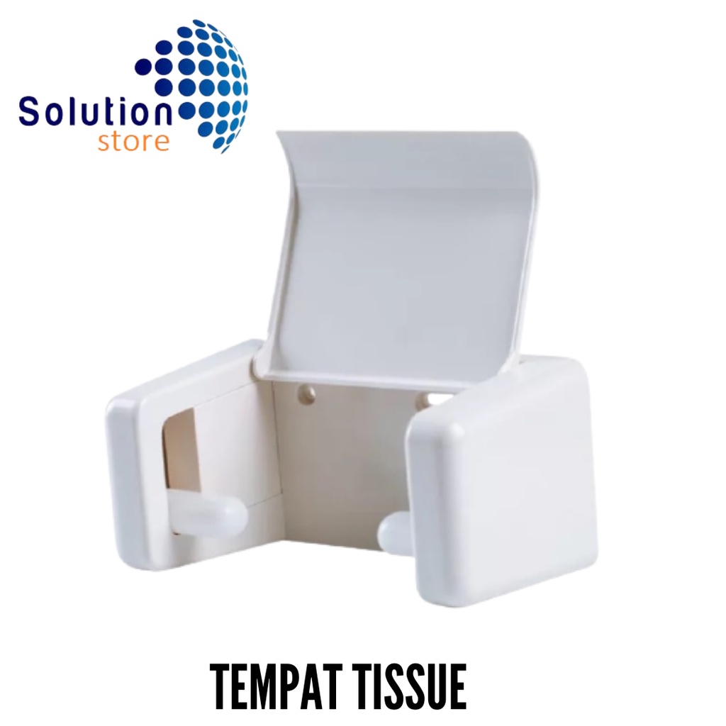 tempat tissue roll toilet -rak tisu tembok dinding dispenser tisu gulung model toto plastik