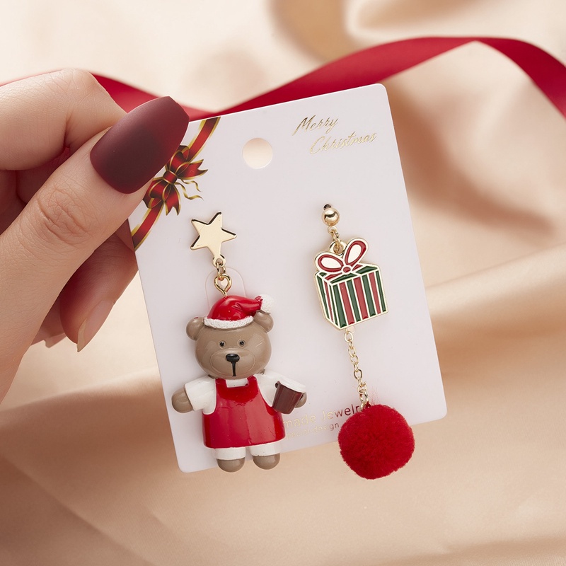Fancyqube Christmas Earrings Merry Christmas Decorations For Home Navidad 2021 Christmas Ornaments Xmas Navidad Gifts