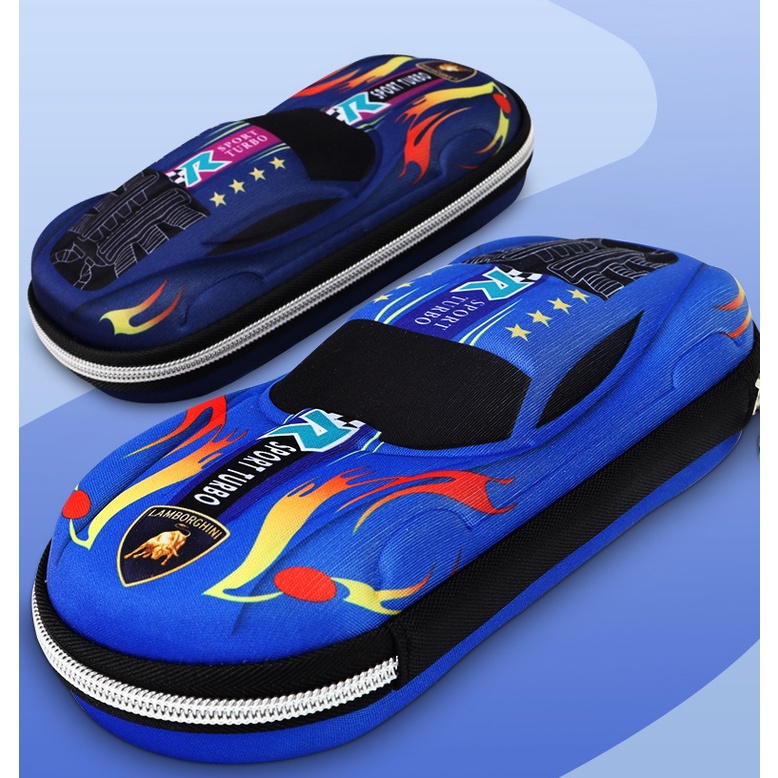 Tempat Pensil Kotak pensil Tepak 3D Timbul Hardtop Pencil Case Motif Mobil Murah-3