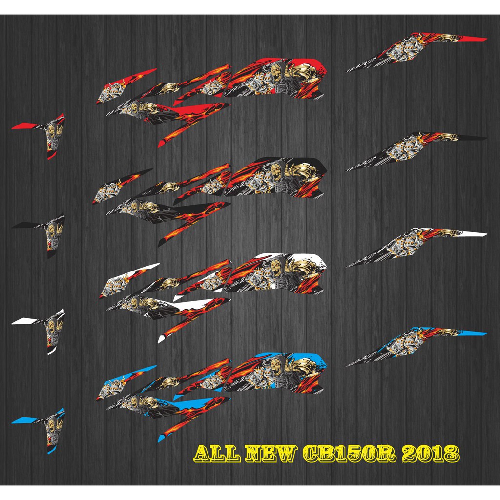 STRIPING STIKER DECAL ALL NEW CB150R 2018 SKULL