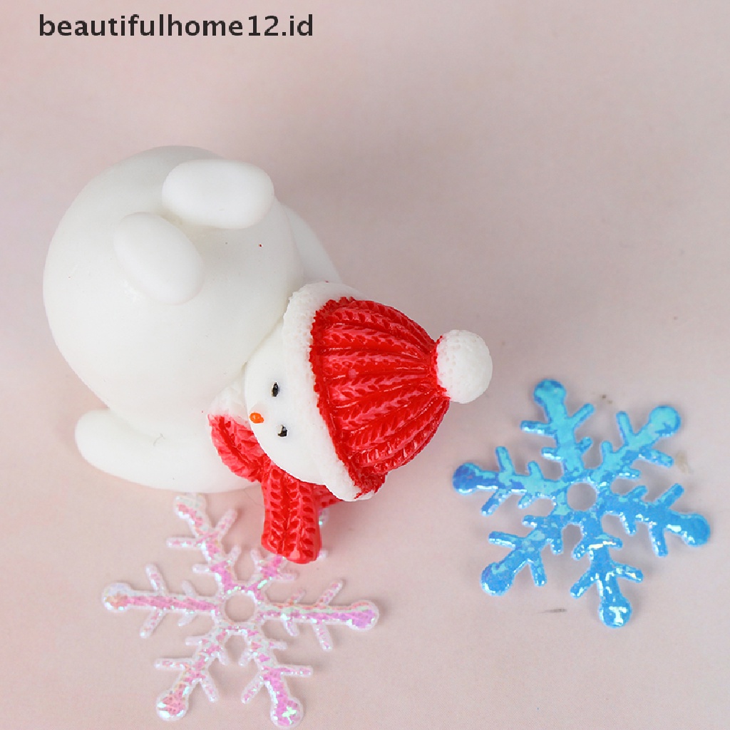 【beautifulhome12.id】 Christmas Snowman Santa Claus Trees gift Figurines Fairy Garden Miniatures Craft .