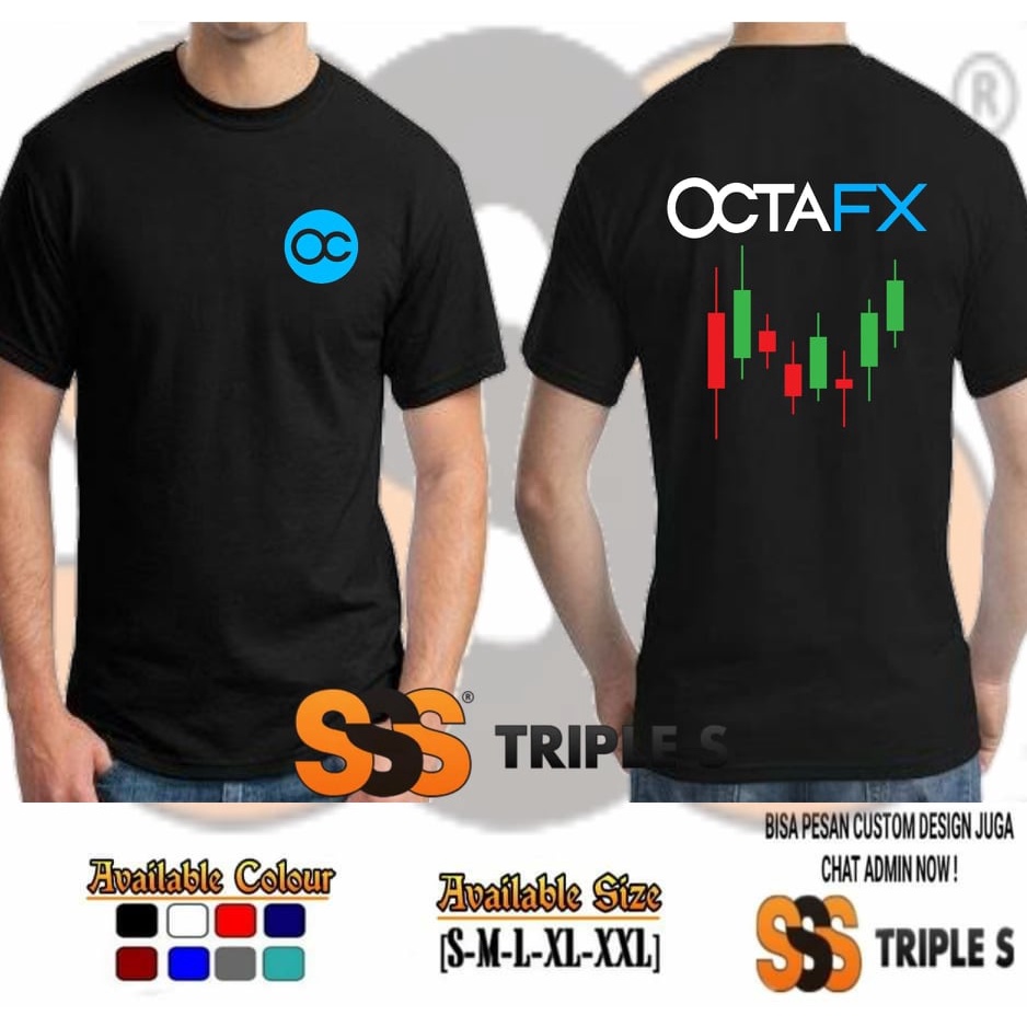 KAOS TRADING OCTA FX CANDLESTICK SABLON DEPAN BELAKANG KAOS TRADER TRADE KEREN