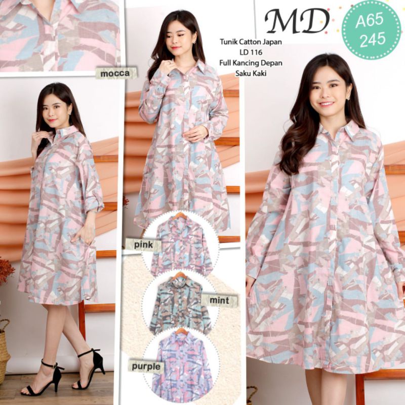 Tunik Wanita Import | Tunik Kemeja Katun Oversize