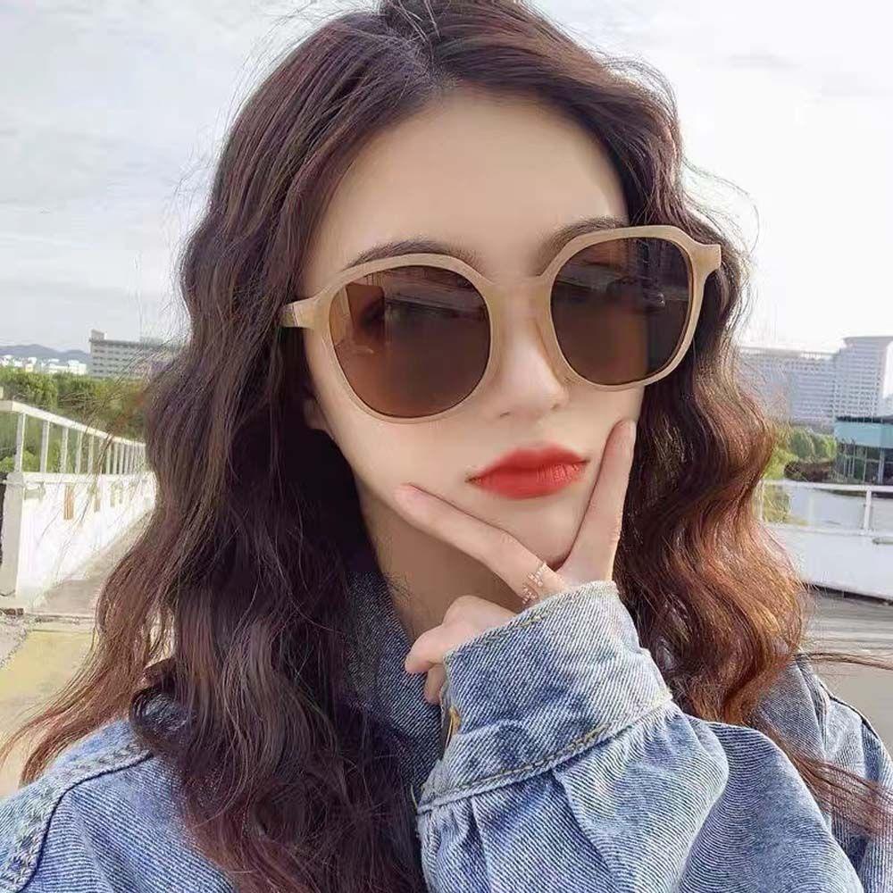 Mxbeauty Wanita Kacamata Hitam Gadis Trendi Bingkai Besar Mengemudi Kepribadian Hitam Kacamata Matahari Gaya Korea Sunglasses