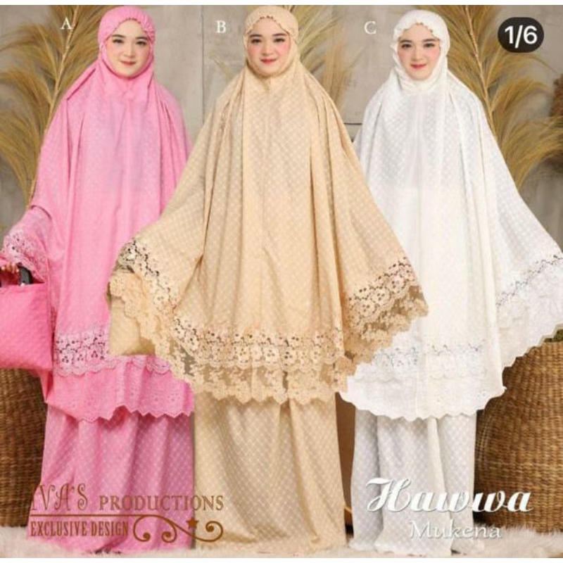 Mukena JUMBO Katun Paris Premium mukena Cantik Mewah