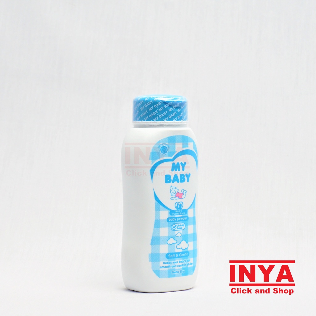 MY BABY SOFT AND GENTLE BABY POWDER 50gr - Bedak Bayi