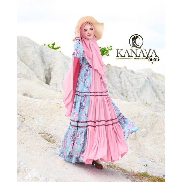 GAMIS MOTIF SET SYAR'I - SHAQUEENA BY KANAYA
