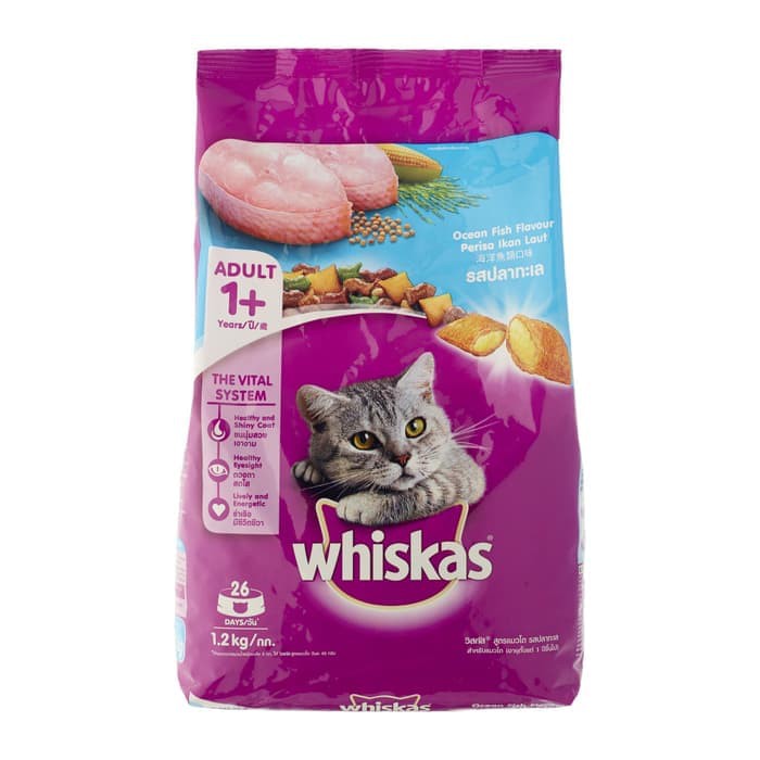 MAKANAN KUCING WHISKAS OCEAN FISH 1.2KG