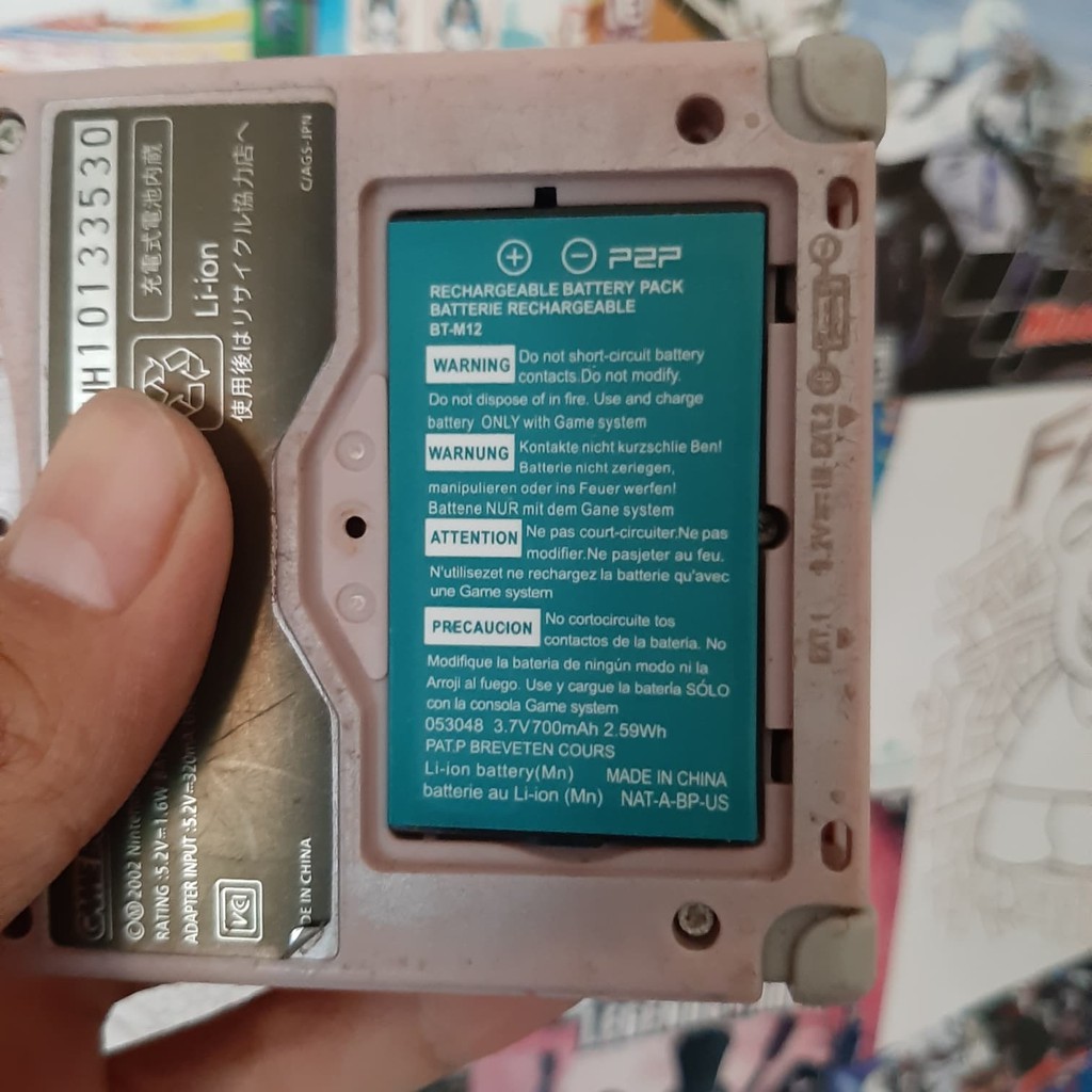 Baterai/Batre Gameboy Advance SP 850mah