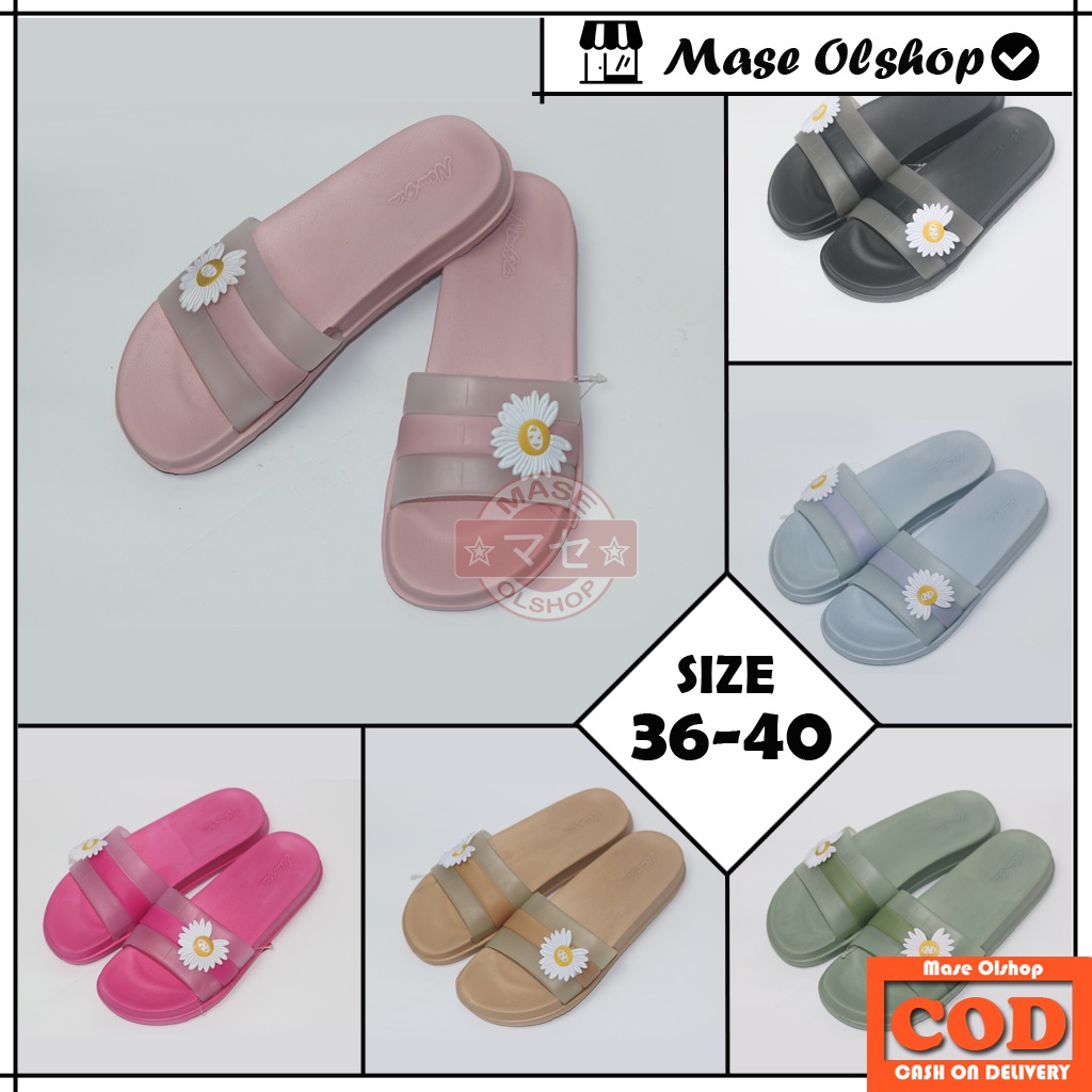 Sandal Selop Wanita Motif Bunga New Era LB E 5116