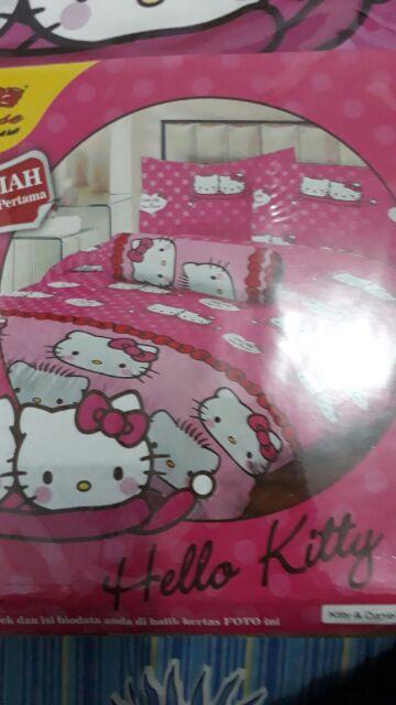 Sprei Lady Rose 180 B4 kitty & Daniel // 4 Bantal 2 Guling