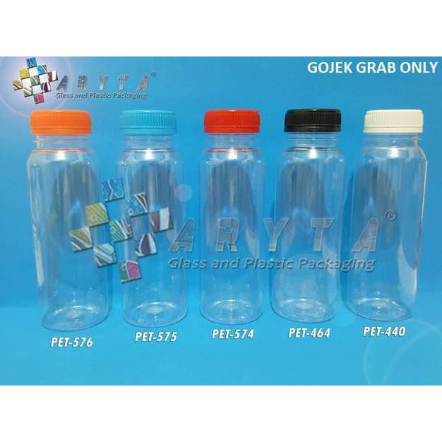 (Gojek Only) Botol Plastik 250Ml Jus Kale Tutup Segel Hitam