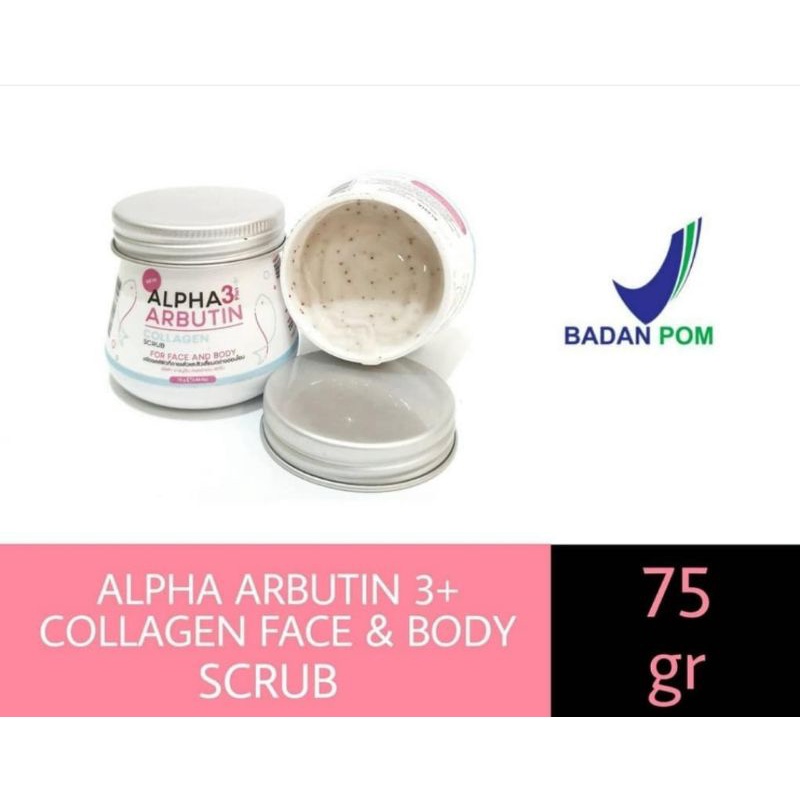 ALPHA ARBUTIN 3plus COLLAGEN SCRUB FOR face and body