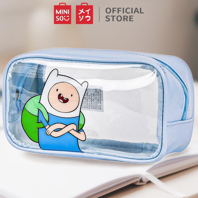 Miniso Official Adventure Time-Optical Cosmetic Bag/ Tas Kosmetik - Biru Muda