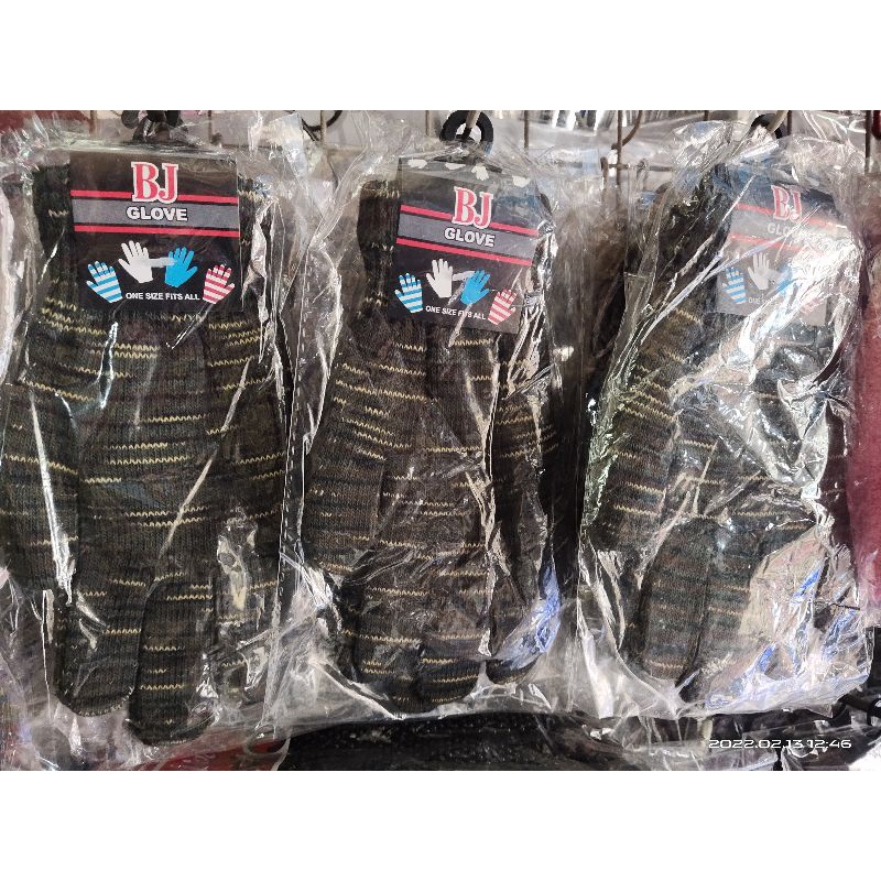 sarung tangan rajut motif rajah gelap lusinan isi 12 pcs