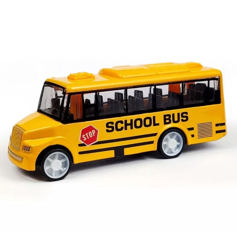 Diecast School Bus Miniatur Bus Pull Back Alloy Bis Sekolah