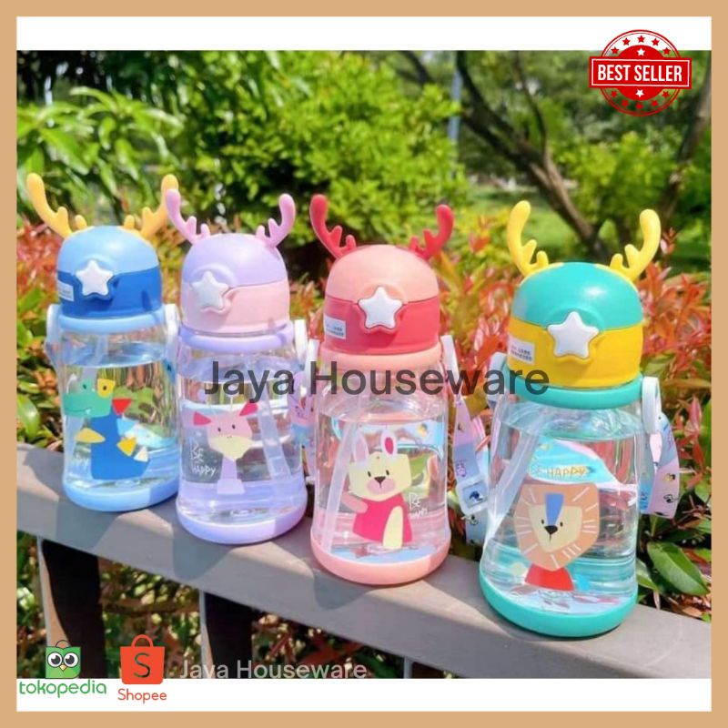 Botol Minum Tanduk Rusa, Botol Minum Anak Viral,  Botol Minum Anak Lucu, Botol minum anak sedotan