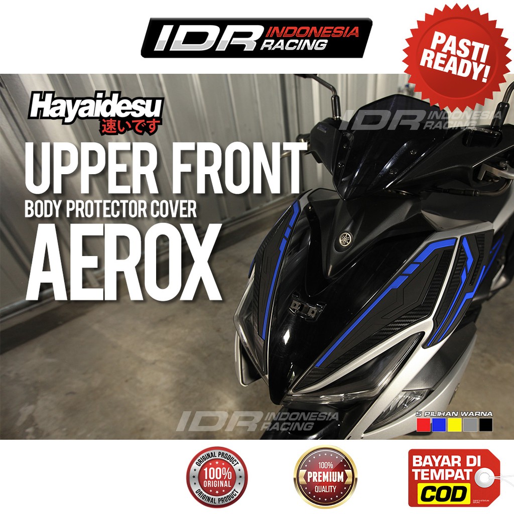 Hayaidesu AEROX Upper Front Cover Depan Atas Body Protector Karet Pelindung Aksesoris