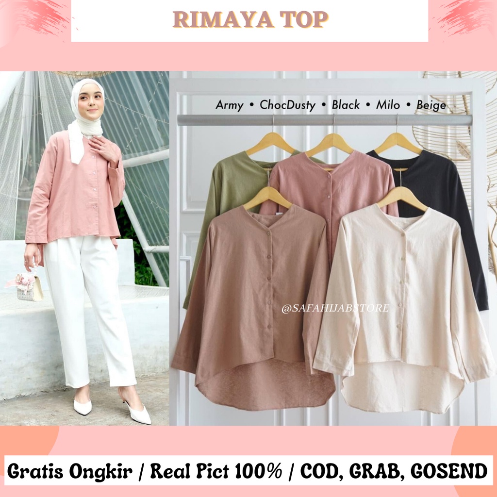 RIMAYA TOP / BLOUSE / ATASAN / JUMBO SIZE / ATASAN KERJA