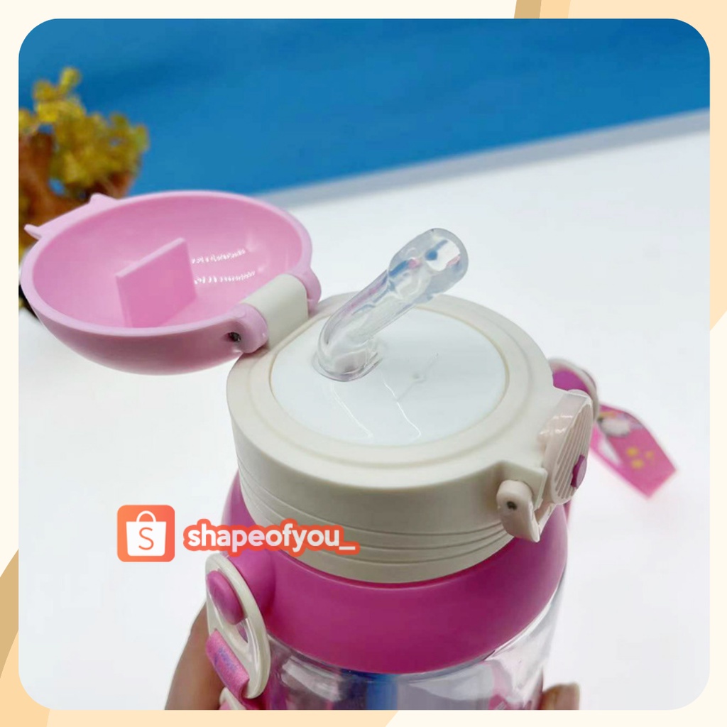 Botol Minum Anak Sekolah Motif Lucu Karakter Imut 600ml BPA FREE Botol Minum Anak Sekolah