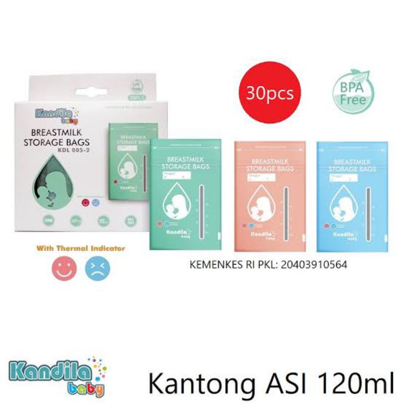 KANDILA Breastmilk Storage Bags KDL 005-2 Kantong Asi 120 ml isi 30 pcs