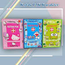 [GROSIR] KOTAK OBAT P3K KARAKTER DORAEMON KEROPPI HELLO KITTY PPPK