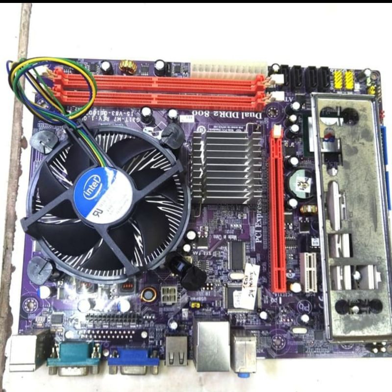 Motherboard G31 Ddr2 Paker Core 2 Quad Q8200 Fan