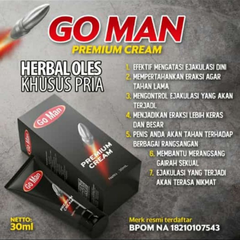 PROMO PAKET 2 GO MAN CREAM ORIGINAL stamina pria Pengganti mahabbah cream