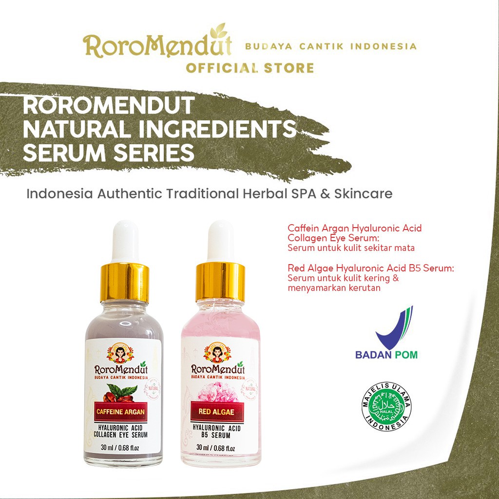 Serum Wajah Original Natural Roro Mendut Glowing Bpom Murah Penghilang / Bekas Jerawat Pria Wanita