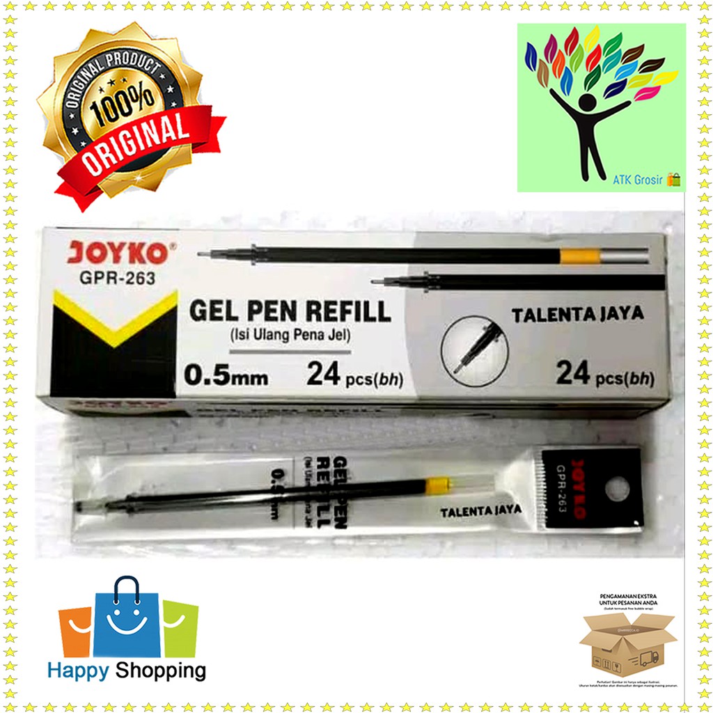 

ISI ULANG Refill Pulpen Joyko Gel GPR-263 - 1 pc - Hitam