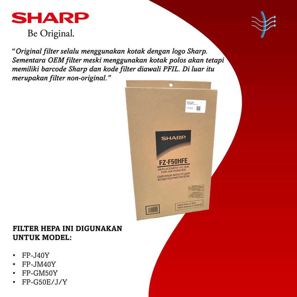 Replacement Filter Sharp Air Purifier FZ-F50HFE
