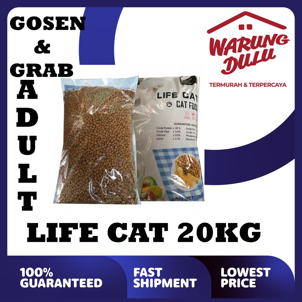 MAKANAN KUCING LIFE CAT CAT FOOD PREMIUM 20KG