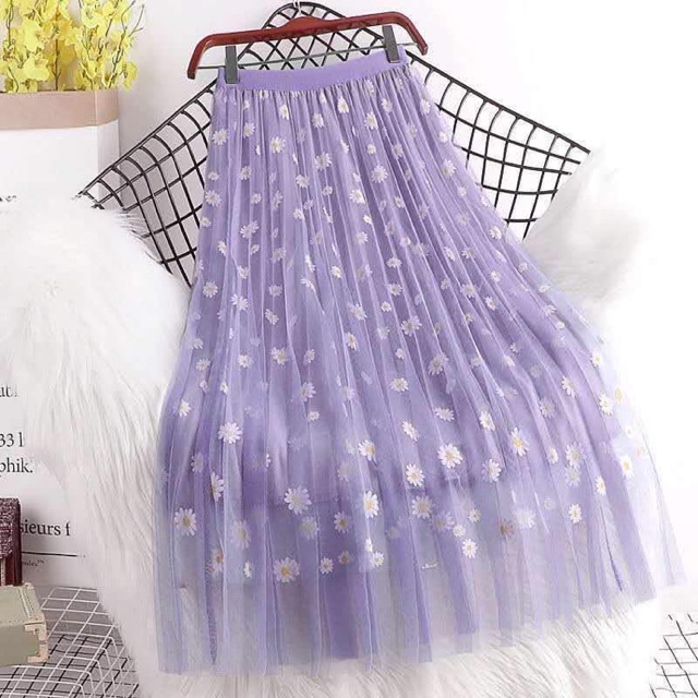 Rok Tutu Printing Panjang Printing Tutu Maxi Skirt 