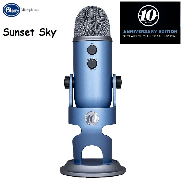 BLUE YETI Professional USB Microphone - 10th Anniversary - Sunset Sky - Mikrofon Terbaru dari Blue Microphones Edisi Spesial Ulang Tahun ke 10 BLUE Microphones