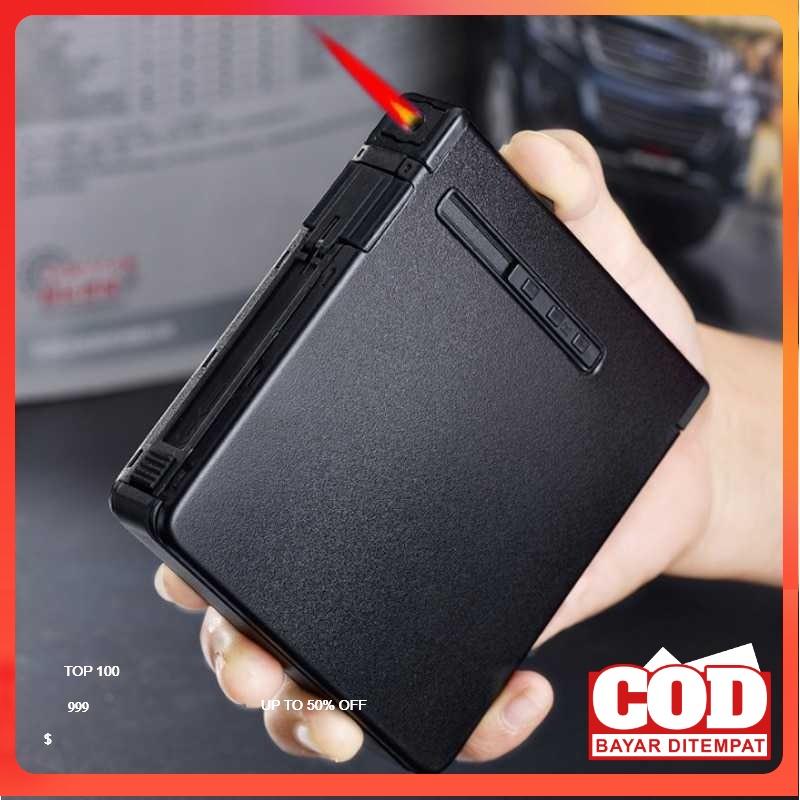 Firetric Kotak Rokok 20 Slot dengan Korek Gas