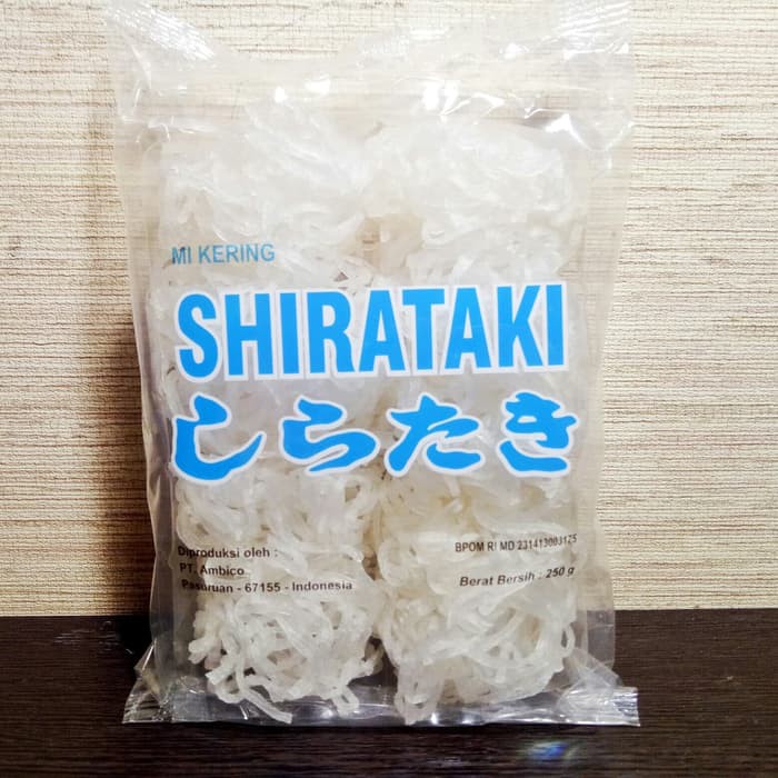 Mie Shirataki Kering 250 Sirataki Shiratake Konnyaku Noodle for Diet DEBM Keto