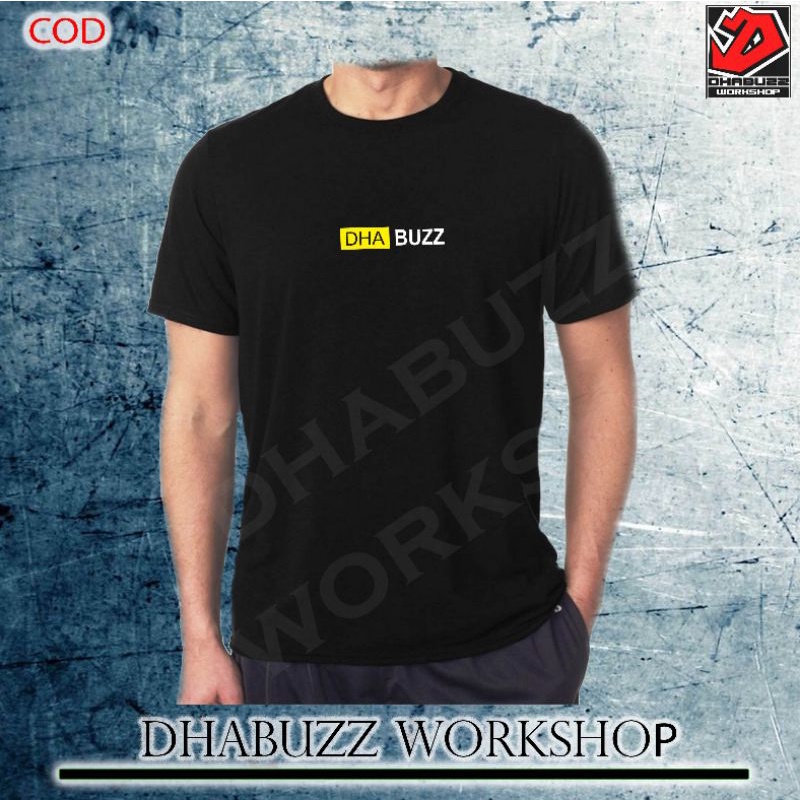 DHABUZZ 03 KAOS DISTRO HITAM PRIA LENGAN PENDEK SIMPEL TYPOGRAPHY ORIGINAL TERBARU