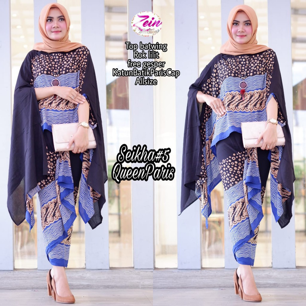 Seikha 5 QueenParis ORI ZEIN setelan kebaya katun paris Seikha 5 QueenParis ORI ZEIN setelan kebaya katun paris