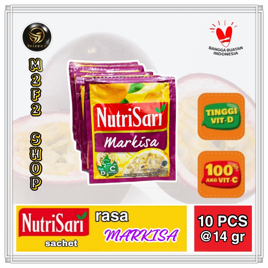 

NutriSari Minuman Serbuk Markisa Sachet - 14 gr (Kemasan Renceng)