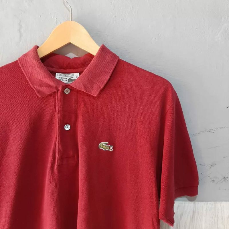 Polo Shirt Lacoste maroon second branded Original