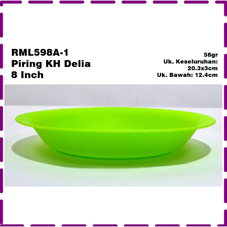 RML598A-1 Piring  Makan/Piring Saji  Bulat KH Delia 8 Inch