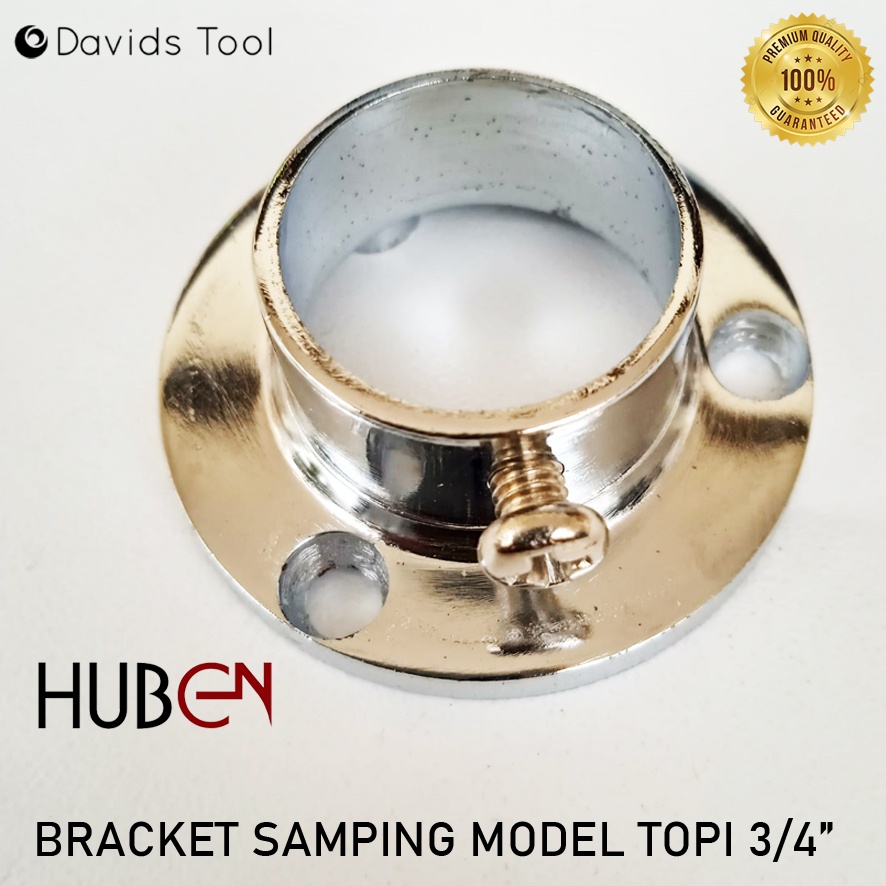 Bracket Gorden Braket Pipa Bulat Lemari Samping Topi 3/4 Inch Huben