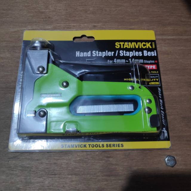 

Staples tembak stamvick/ hand stapler/ steples tembak 4mm-14mm