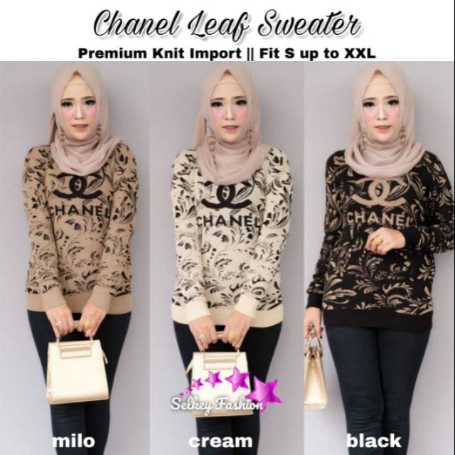 

CHANEL LEAF SWATER