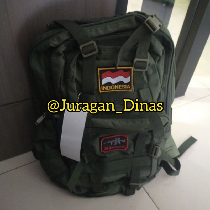 RANSEL PUNGGUNG BAGPACK HIJAU ARMY TNI TENTARA MILITER