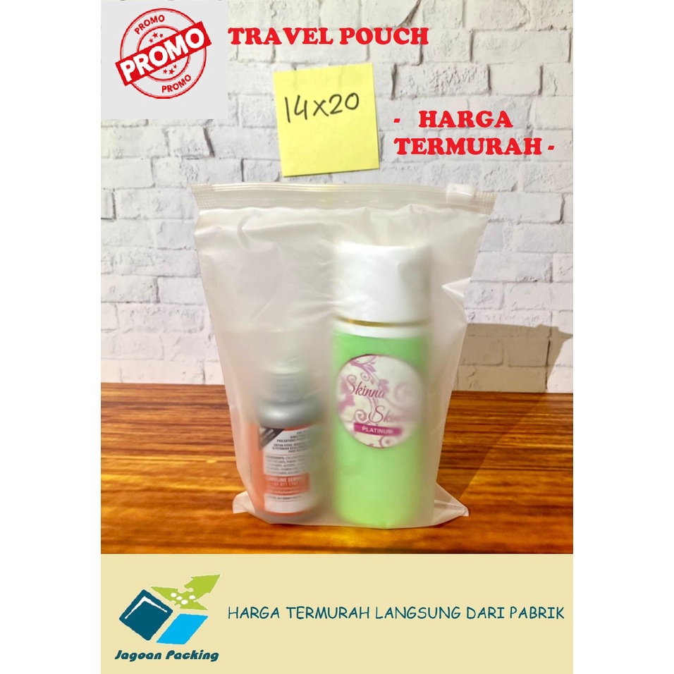 TRAVEL POUCH MATTE ZIPPER UKURAN 14 CM X 20 CM